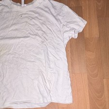 H&M Herren T-Shirt XS Weiß Kurzarm Rundhalsa...