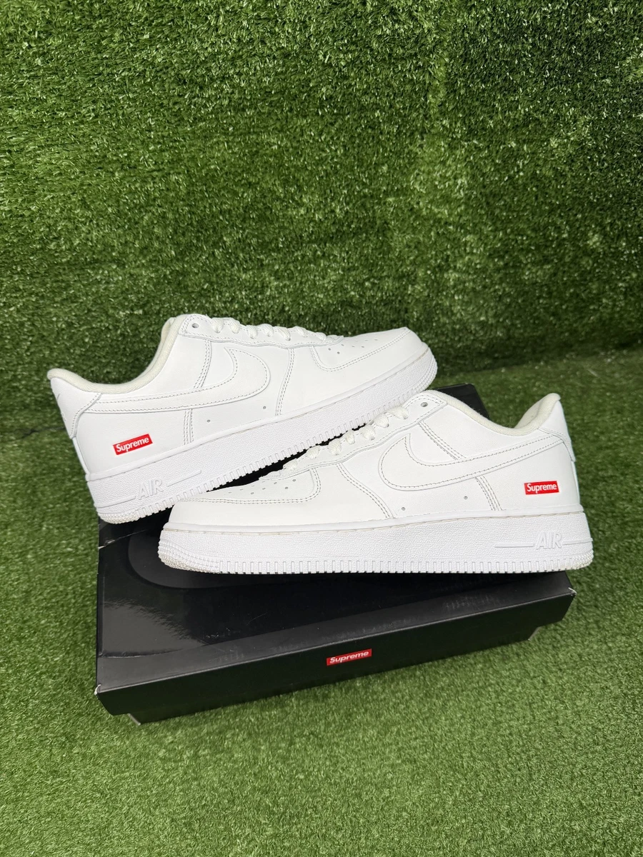 Nike Air Force 1 x Supreme Low Box Logo - White for Sale Nike Air Force 1 x Supreme Low Box Logo - White for Sale