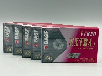 5 Stück BASF Ferro Extra I 60 Kassette Leerkassette - NEU!