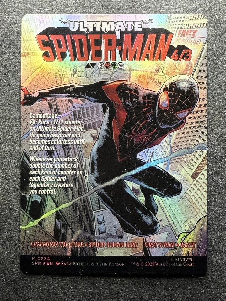 MTG -Miles Morales - 0234 - Borderless - Foil - Marvel's Spider-Man - Image 2 of 4