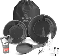 Gold Rush panning kit with Carry Bag; 10-Piece Prospecting Tools for Black 