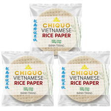 Chiquo Vietnamese Round Rice Paper (22cm)340g - Pack of 3 - Spring Roll Wrappers