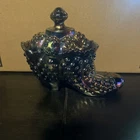 Fenton Glass Hobnail Shoe Candy Dish Carnival Glass