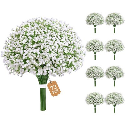 MARTINE MALL 72 Pcs Babys Breath Artificial Flowers, White Baby Breath Flower...