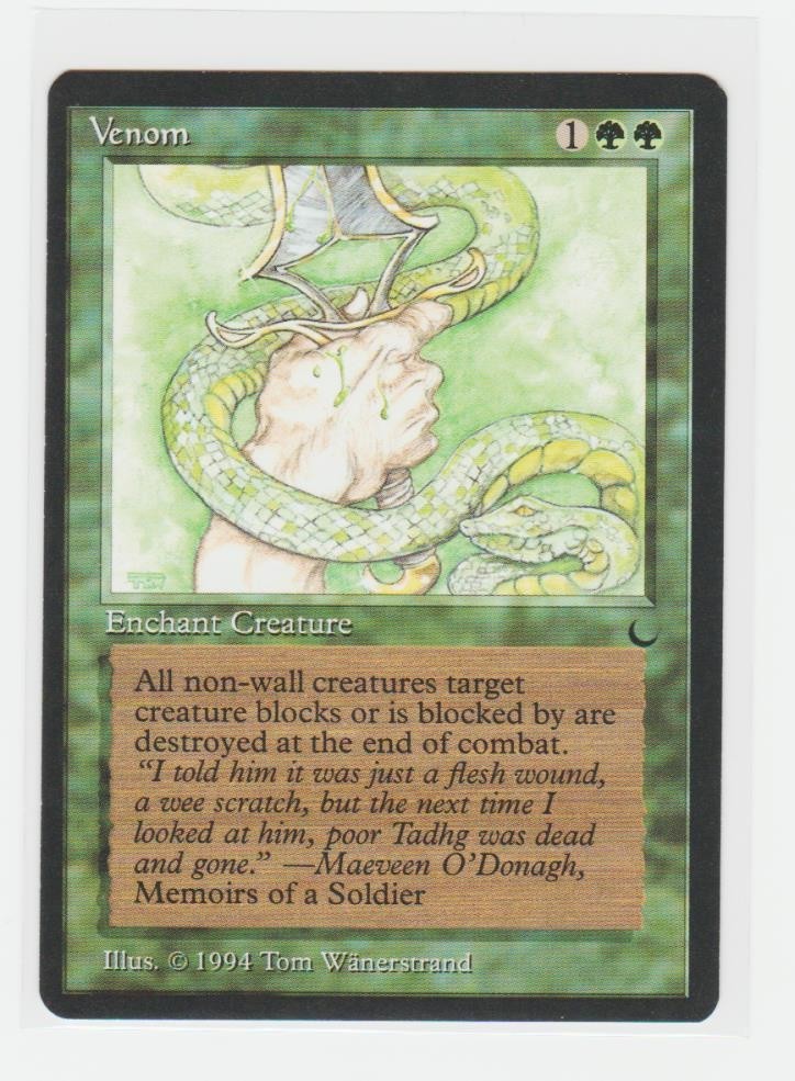 Magic the Gathering ~ MTG ~ 1x Venom ~  M/NM ~ THE DARK