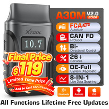 XTOOL A30M V2.0 Wireless OBD2 Scanner Bidirec...