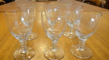 6- Mid Century Spiral Clear Pattern By Orrefors Wine Goblets 4" EUC