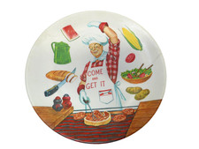 VINTAGE BESSEMER HOSTESS MELBOURNE 'COME AND GET IT' PLASTIC MELAMINE PLATE