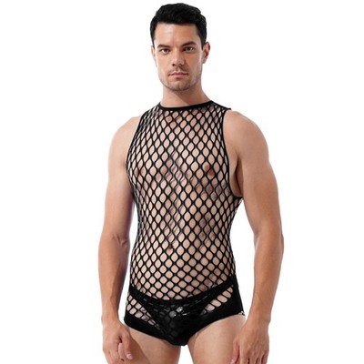 DE Herren Ärmellos Badeanzug Einteiler Sport Fitnes Body Overall Zipper Bademode