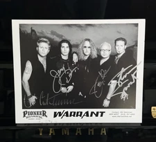 WARRANT *signed* *Vintage 2000's 8x10