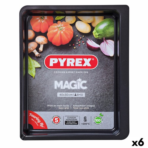 Pyrex Magic Moule à 6 Muffins Anti-Adhésif – Cuisson Parfaite Et Démoulage Facile Ø 6,5 Cm