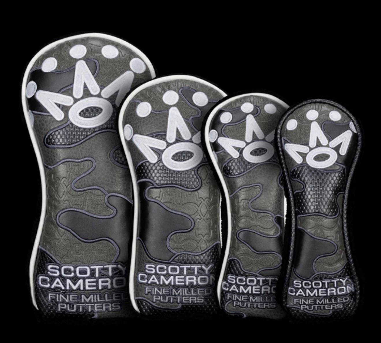 Scotty Cameron Titleist 2026 Camo Crown Collage Hybrid 2 Black Piping Headcover