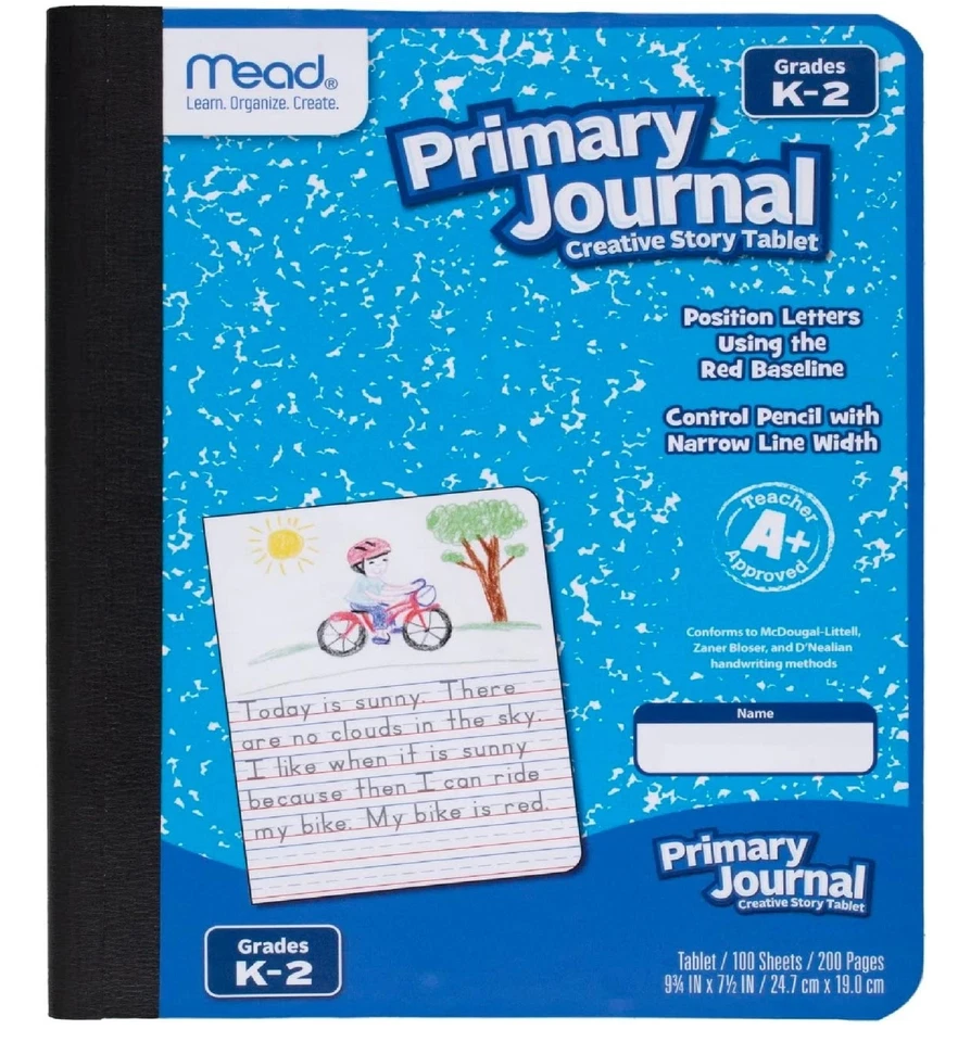 Mead Primary Journal, 12 Pack, Half Page Ruled, Grades K-2, 7-1/2" x 9-3/4", 100 - Image 2 of 4