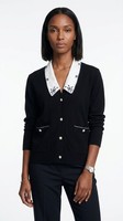 Maje Damen Strickcardigan Schwarz Woll-Yak-Mischung GrößE 36 FR MFCPA00228