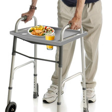 Walker Tray Table with 2 Cup Holders - Universal Trays for Standard Folding Walk