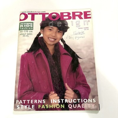 Ottobre Design Kids Sewing Magazine Winter 4/2005 Patterns 3 Sheets 40+ Designs