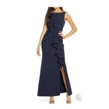 NWOT Eliza J Navy Blue Size 6 Maxi Dress