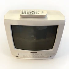 Panasonic PV-C1352W 13" CRT TV Gaming VCR Combo With Remote VCR Issue READ