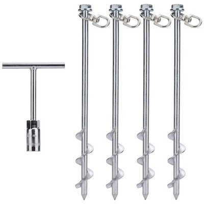12-Inch Heavy-Duty Steel Anchors - Ultimate Set for Wind-Resistant Support