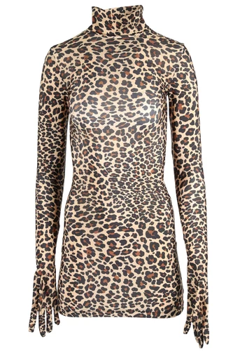 MINI ABITO IN JERSEY MARRONE VETEMENTS TAGLIA UNICA