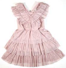 Girl's Light Pink Ruffle Tulle Dress - M