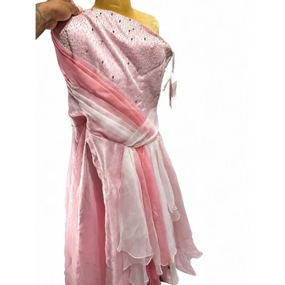 Nuevo con etiquetas Vestido Formal Xcite Vintage Y2K Rosa Con Cuentas Talla Grande 20 Fairycore - Imagen 1 de 4