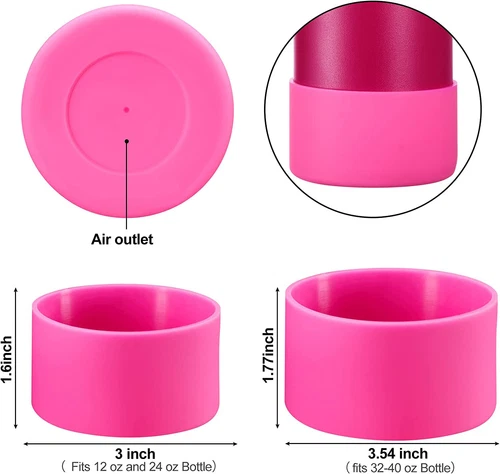 Protective Silicone Bottle Boot/Sleeve For Hydro Flask Anti-Slip Bottom Cover - Picture 4 of 32