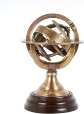 Antique Brass Armillary Brass Sphere Arrow Globe Brown Brass Collectible Gift