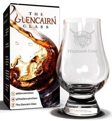 HIGHLAND COW GLENCAIRN SINGLE MALT SCOTCH WHISKY TASTING GLASS