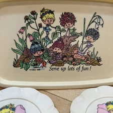 1983 Herself the Elf Serving Tray Plastic Plates  American Greetings Corp