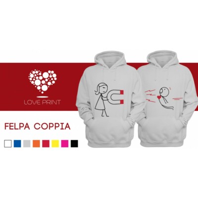 Paar Sweatshirts Love Verliebte Geschenkidee Valentinstag Magnet You and Me