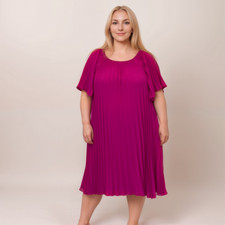 ROCKTHOSECURVES WOMENS LOOSE FIT DRESS PLEATED A LINE OFF SHOULDER PLUS SIZE