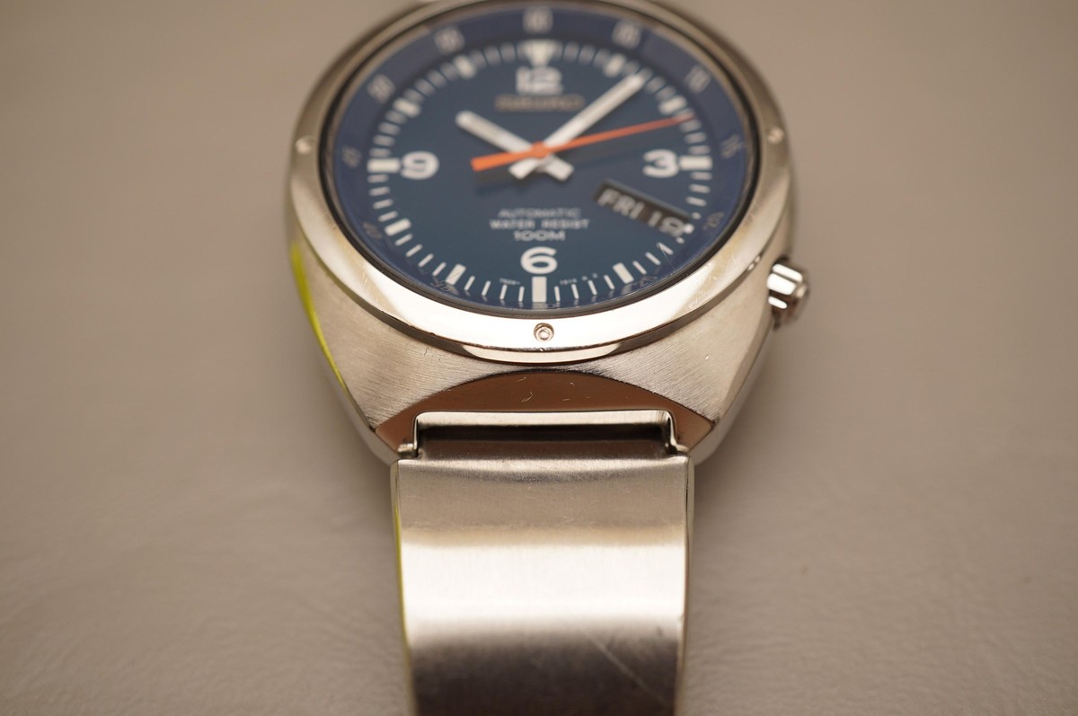 SEIKO S-WAVE AUTOMATIC 腕時計 Seiko S-Wave SKX259 7S26 Blue Dial Automatic Watch Rare Original