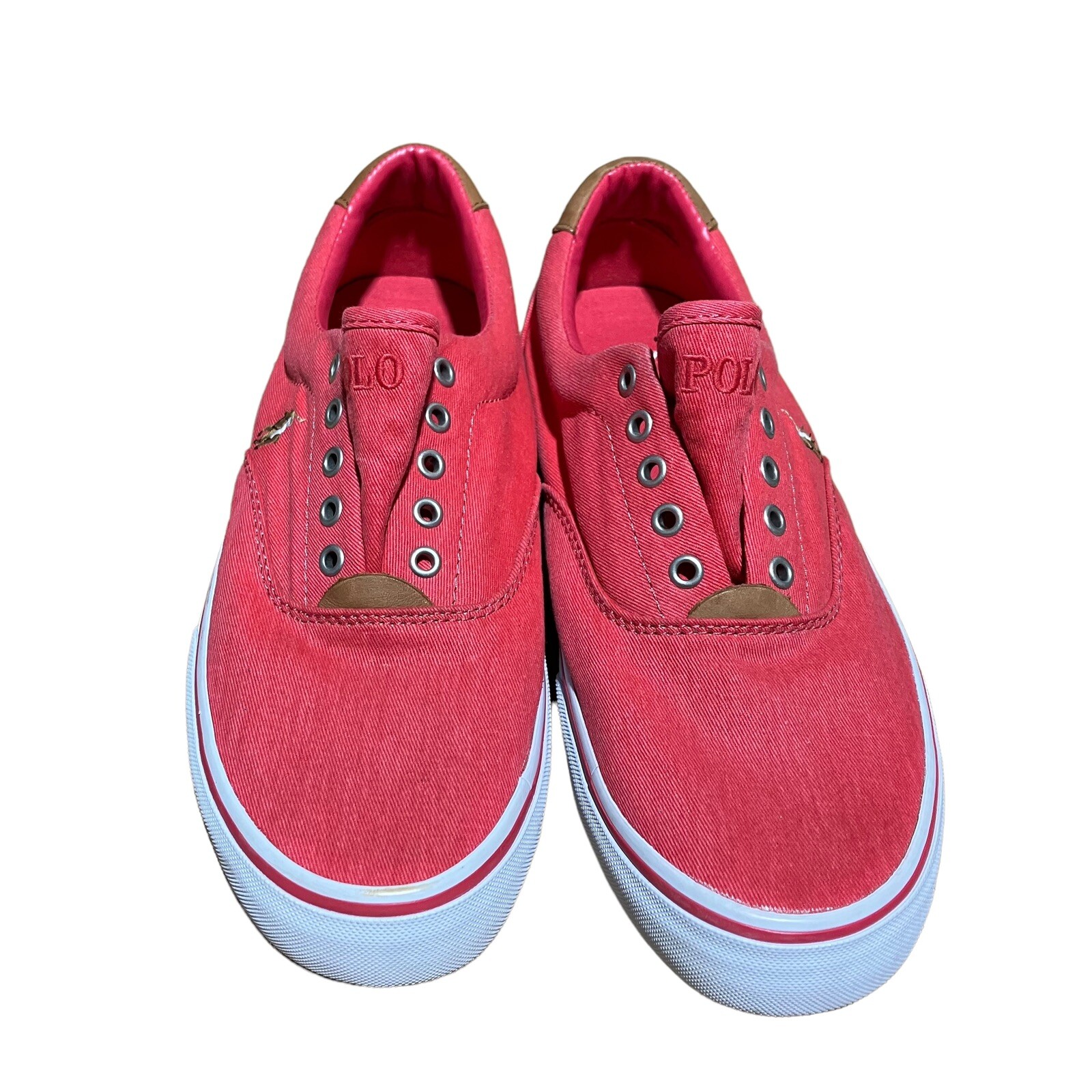 Polo Ralph Lauren Sneakers Uomo 8.5 Rosso Naturale Pony Thorton *Senza Lacci* Preppy