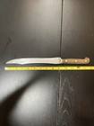 Vintage 3 Pin 9” Unbranded Carving Knife Wood Handle — photo 5