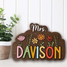 Welcome to Classroom Door Sign, Custom Name Signs for Kindergarten and School