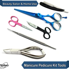 Barber Salon Scissor Shaving Razor Nails Cutting Cuticle Scissors Chiropody File