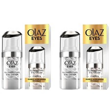 2 pezzi OLAZ EYES Illuminating Eye Cream crema Contorno Occhi Anti Occhiaie 15ml