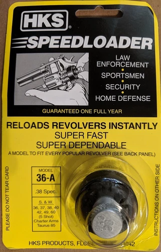 HKS Speedloader 36-A for 5 shot 38/357 Mag S&W J-Frame & Taurus 85 Factory NEW