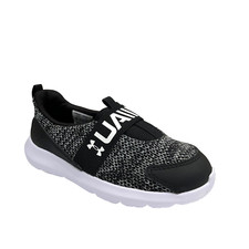 Under Armour Toddler Boy's Stretchy Slip-On Sneakers Size 10 Black/White Shoes