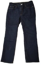 Members Mark Jeans Straight Fit Premium Denim Pants Stretch Blue Mens 34x29"