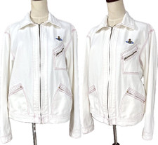 Vivienne Westwood MILAN Authentic Vintage Cotton Denim Zip Jacket Italy 90s Rare