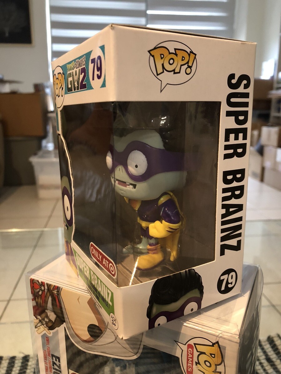 New Retired Funko Pop Games Plants Vs Zombies Super Brainz #79