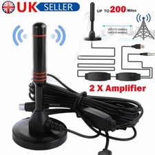 High Gain Freeview TV Aerial Indoor/Outdoor HD TV Antenna USB Magnetic TV Tuner!