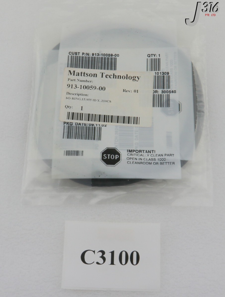 C3100 MATTSON O-RING, 15.955 ID X .210CS (NEW) 913-10059-00 | eBay