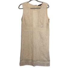 Matty M  Dress Womens Medium Lace Cutouts Fully Lined Sleeveless Party Wedding