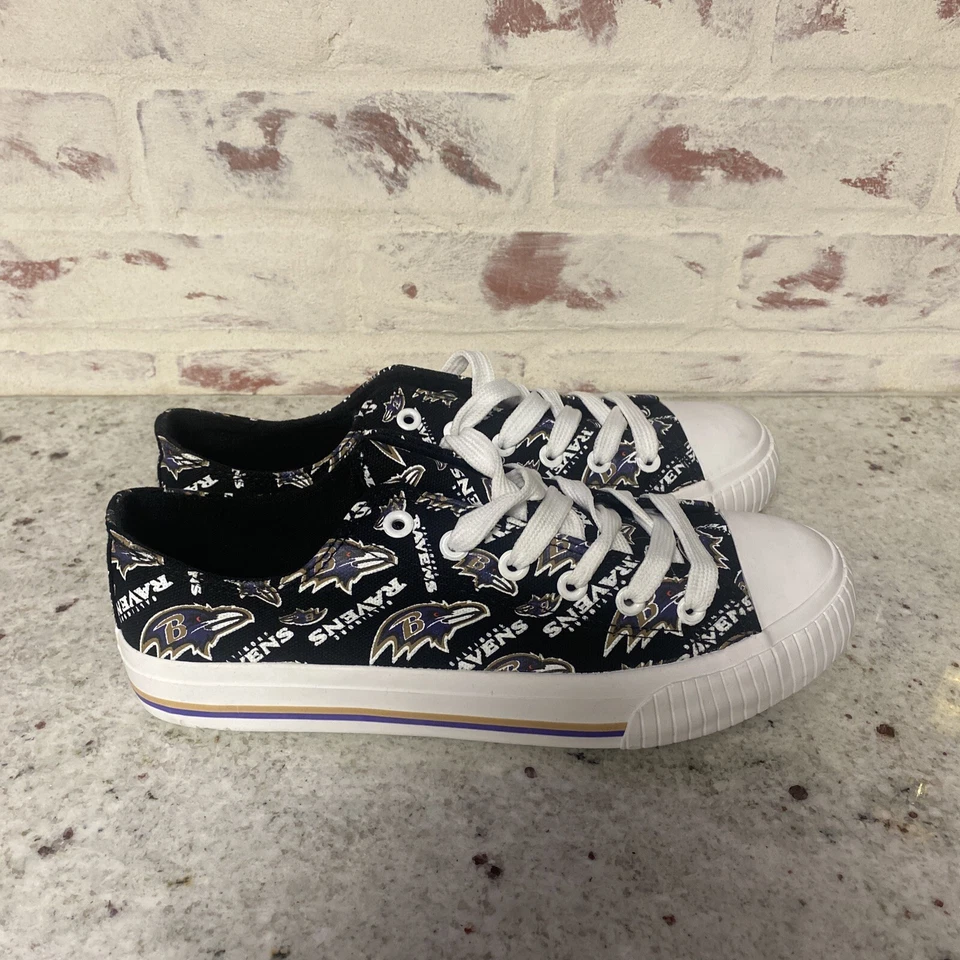 BALTIMORE RAVENS WOMEN SNEAKER SZ 6 LOGO LOW CANVAS CHUCK NWOT - Image 4 of 4