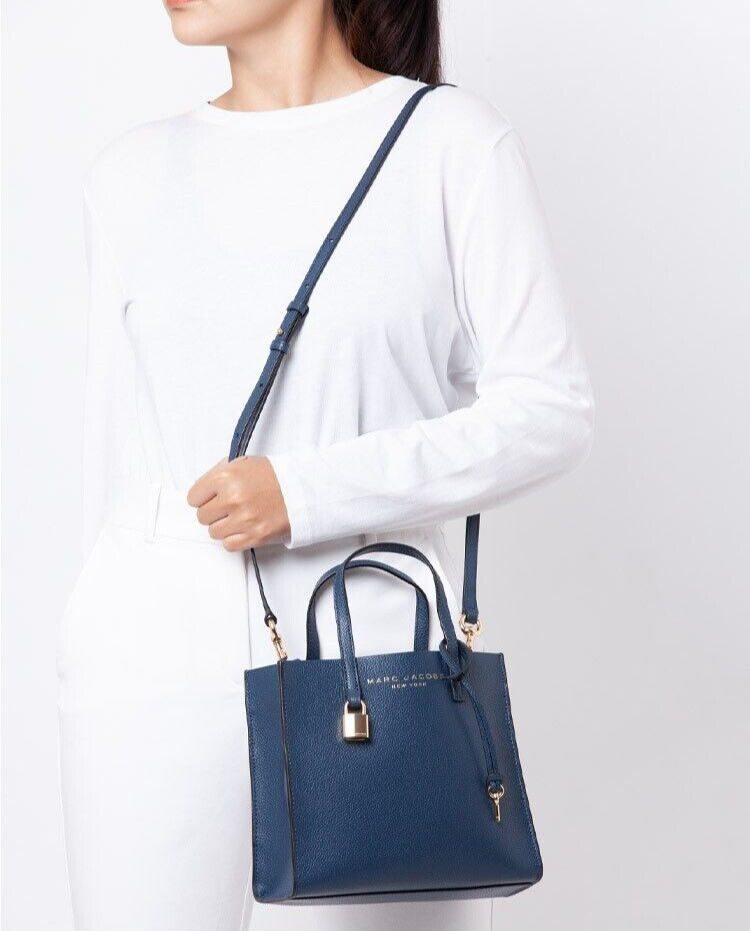 Marc Jacobs Mini Grind Leather Tote - Blue Sea (M0015685-426