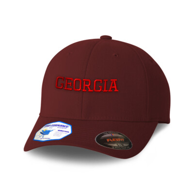 Flex Fit Hats L/XL S/M Georgia State America Usa D Polyester