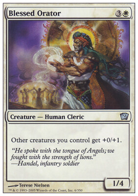 Magic the Gathering MTG Blessed Orator (6) Ninth Edition   LP